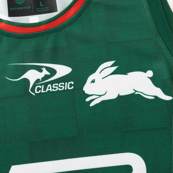 Classic Rabbitohs NRL Training Singlet Green 2026 - Rugbystuff.com