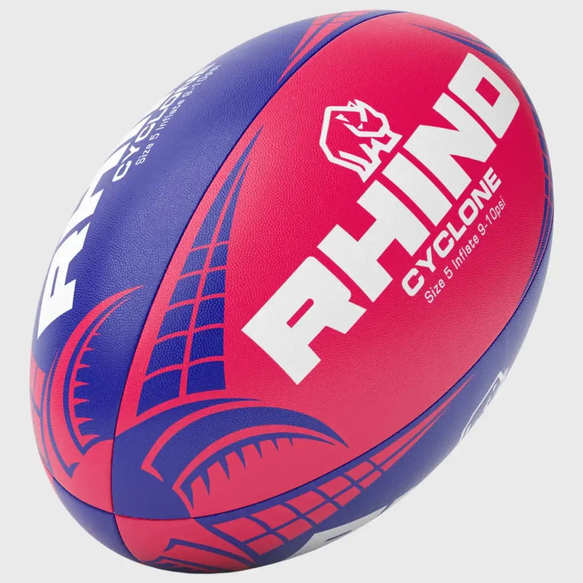 Rhino Cyclone Training Rugby Ball (Blue/Pink)