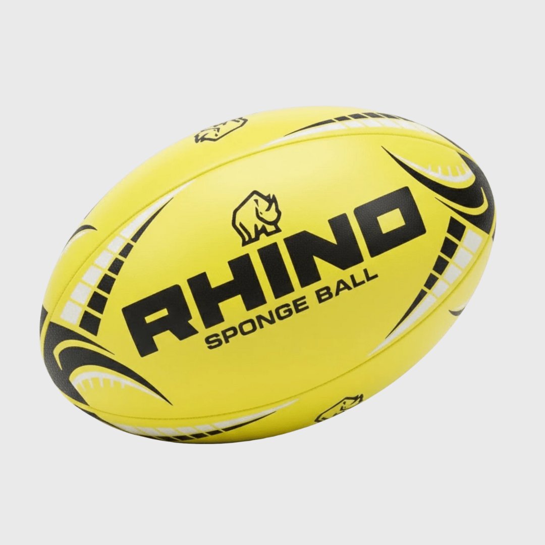 Rhino Sponge Rugby Ball Yellow - Rugbystuff.com