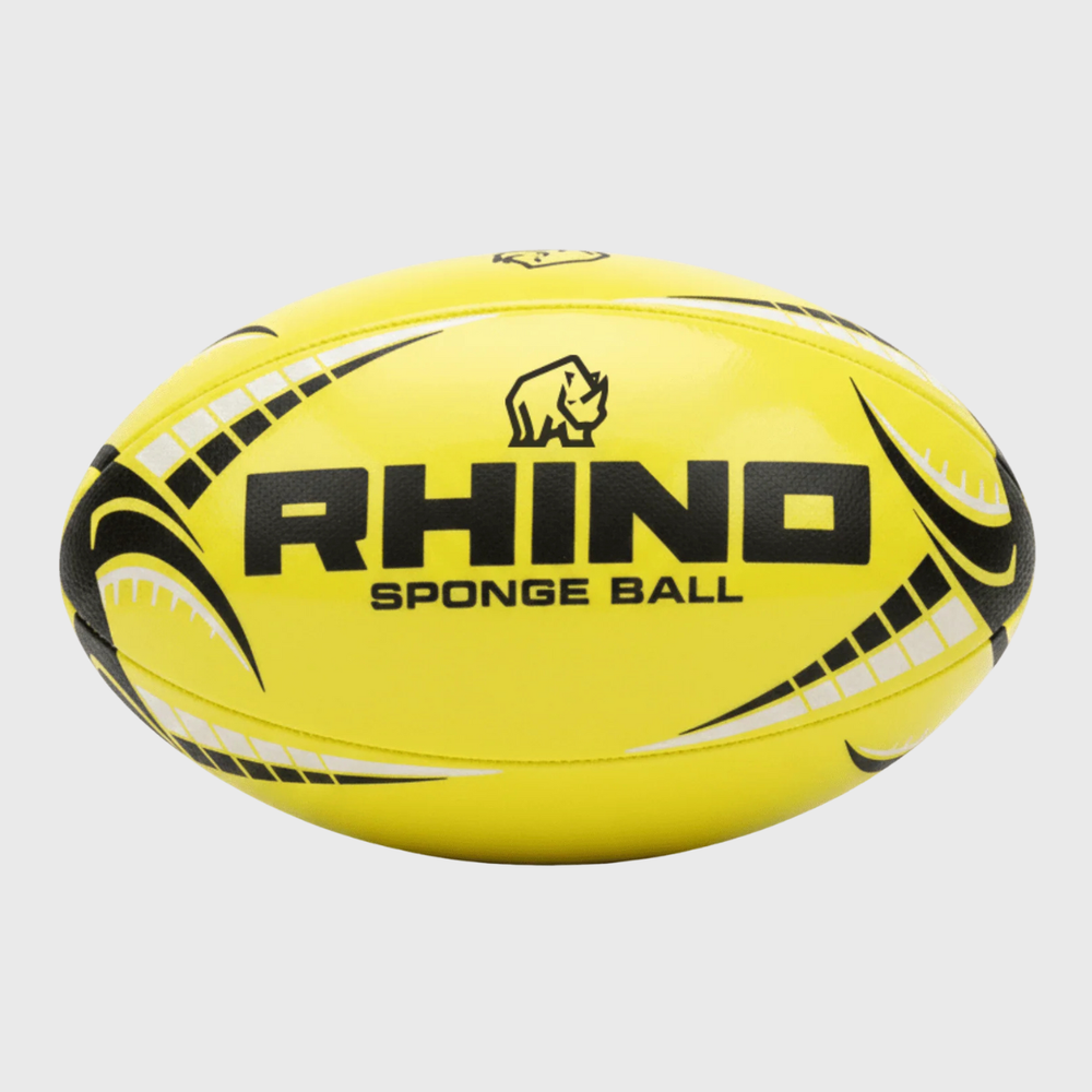 Rhino Sponge Rugby Ball Yellow - Rugbystuff.com
