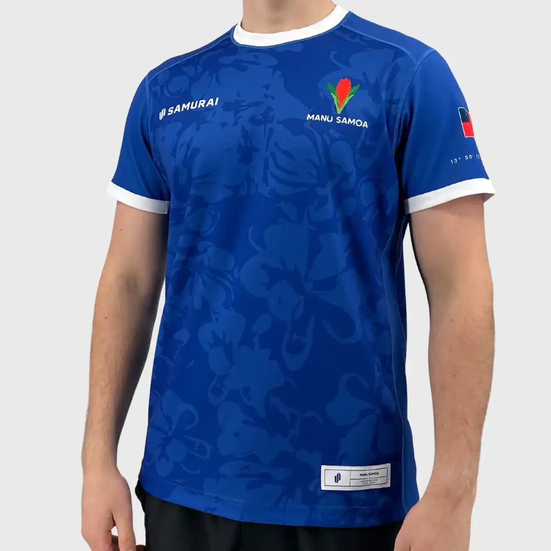 Samurai Rugby Boot Celebrate with the Samurai Samoa 100th Anniversary Home Fan Rugby Shirt ...