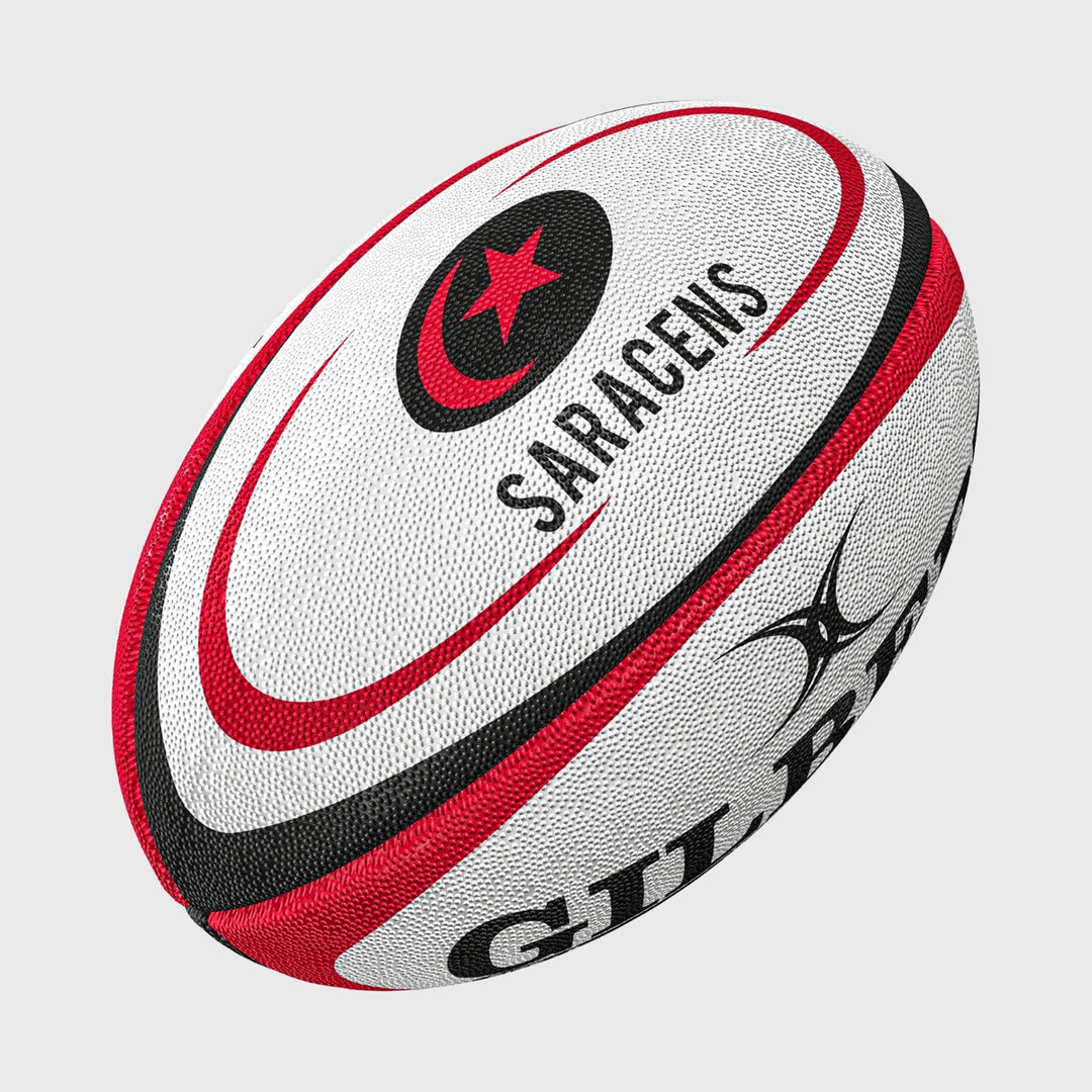 Gilbert Saracens Replica Midi Rugby Ball - Rugbystuff.com