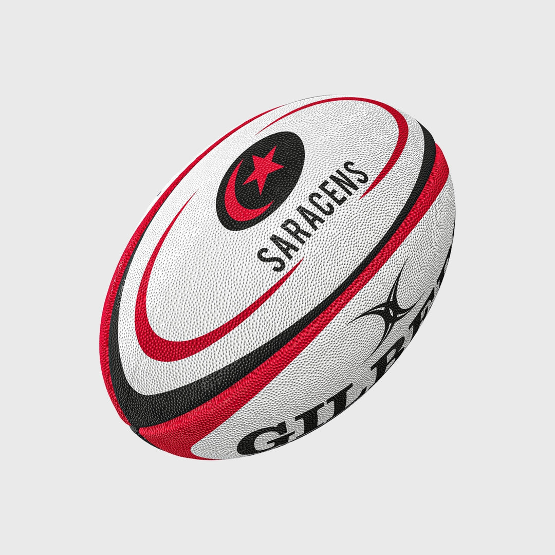 Gilbert Saracens Replica Mini Rugby Ball - Rugbystuff.com