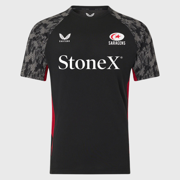 Castore Saracens Home Performance Tee Black 2025/26