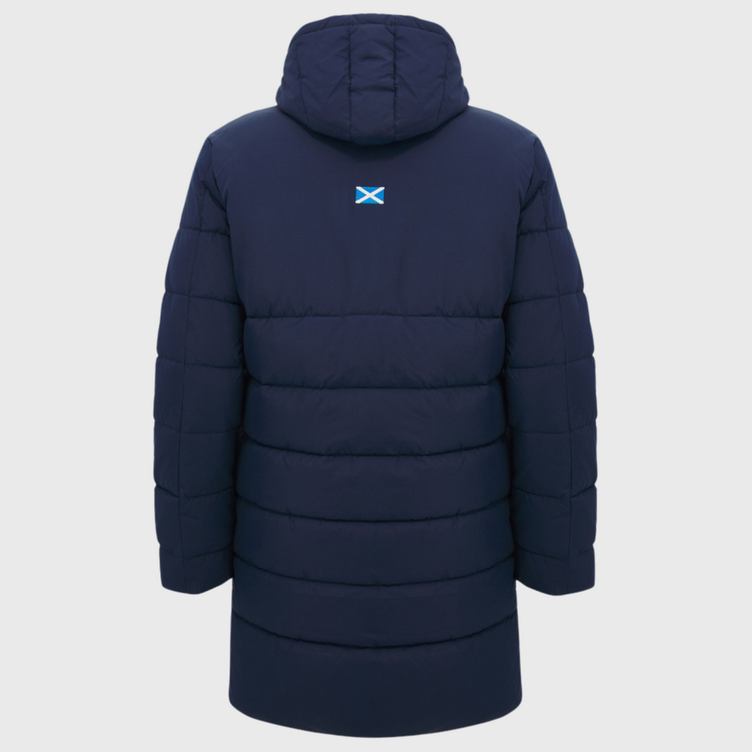 Macron Scotland Rugby 3/4 Length Padded Jacket Navy/White 2026/27