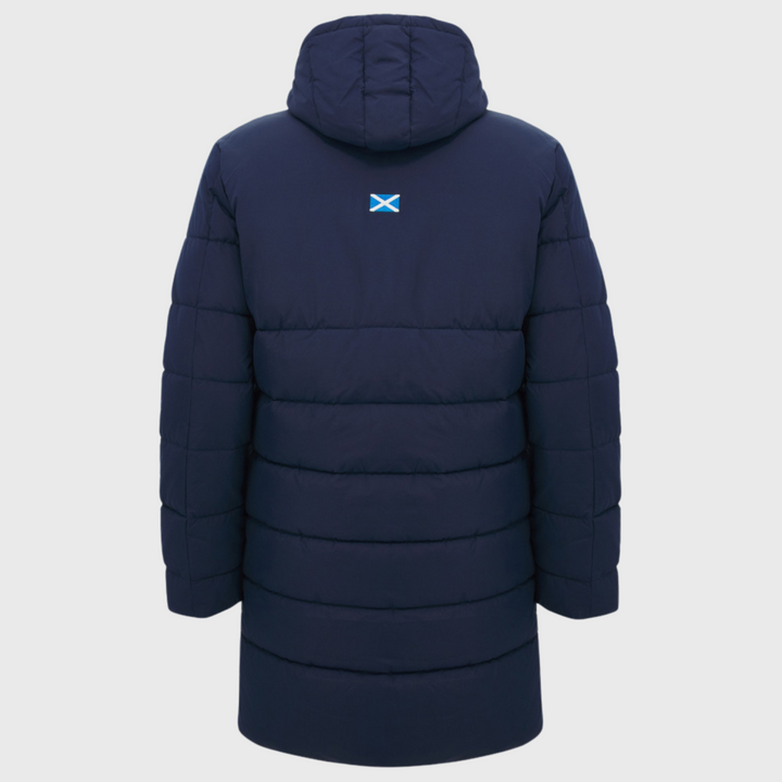 Macron Scotland Rugby 3/4 Length Padded Jacket Navy/White 2026/27