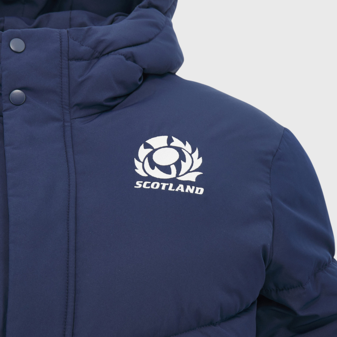 Macron Scotland Rugby 3/4 Length Padded Jacket Navy/White 2026/27
