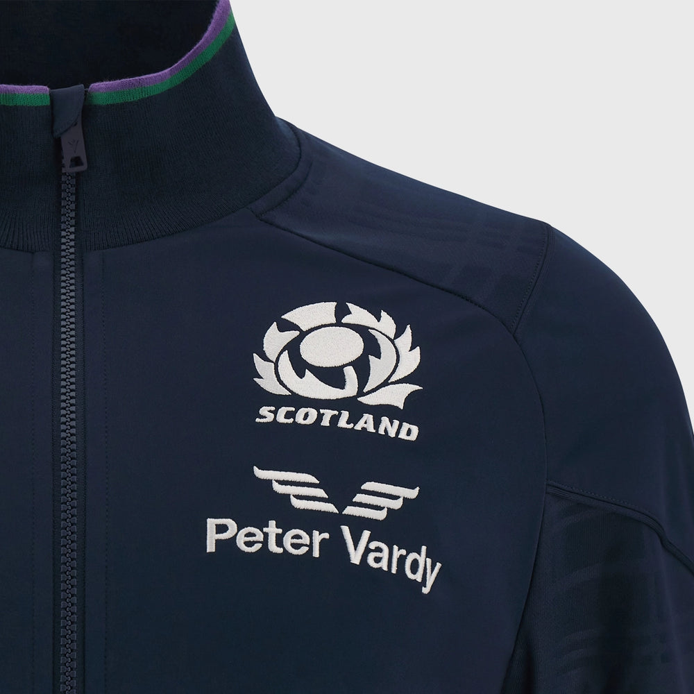 Macron Scotland Rugby Full Zip Anthem Jacket 2023/24 - Rugbystuff.com