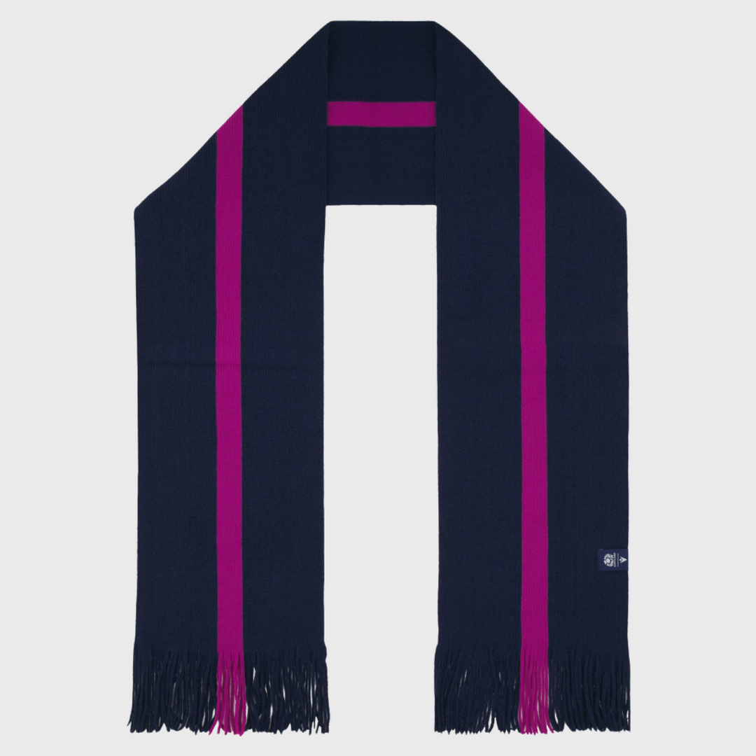 Macron Scotland Rugby Business Scarf Navy/Purple 2025/26 - Rugbystuff.com