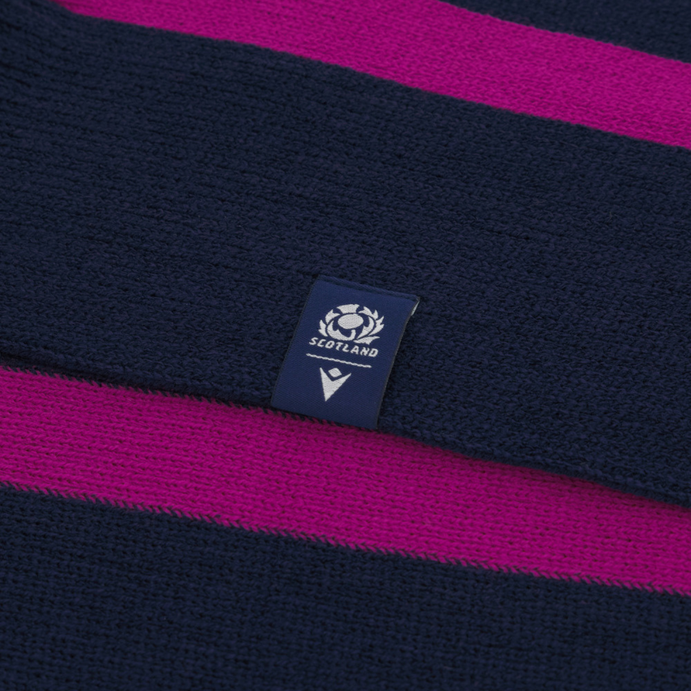 Macron Scotland Rugby Business Scarf Navy/Purple 2025/26 - Rugbystuff.com