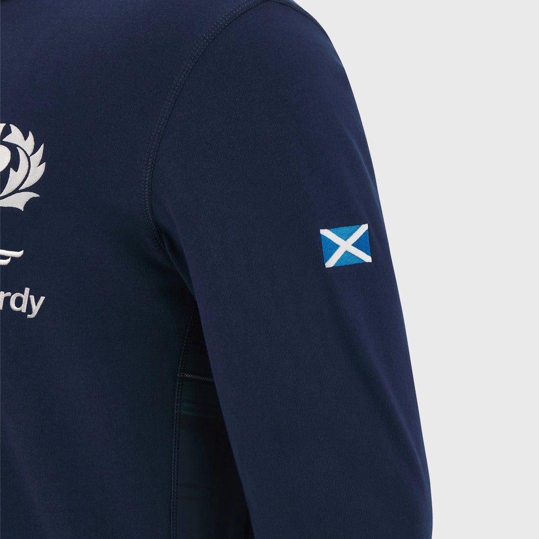 Macron Scotland Men's Home Cotton Long Sleeve Rugby Shirt 2023/24 - Rugbystuff.com