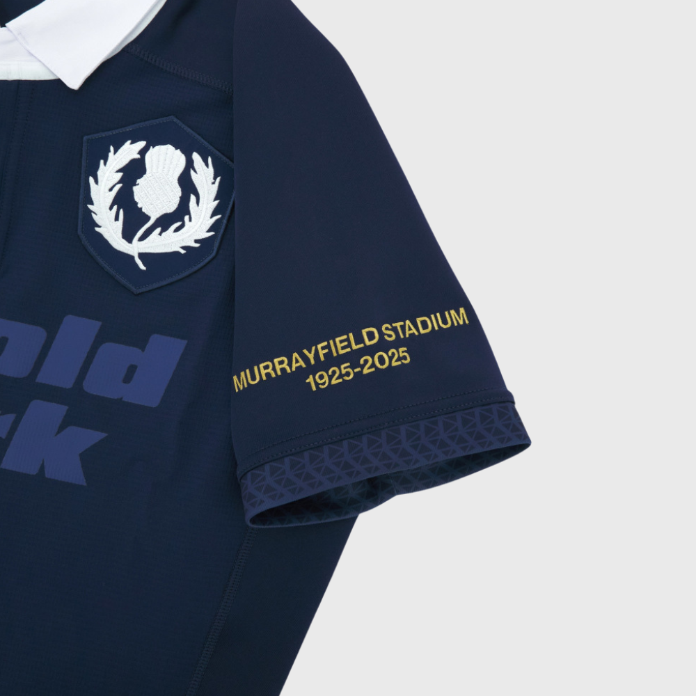 Macron Scotland Men's Murrayfield 100 Years Slim Fit Player's Rugby Shirt