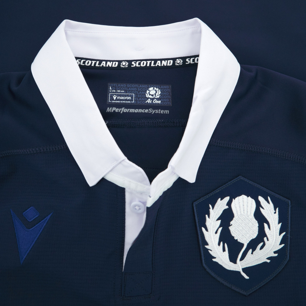 Macron Scotland Men's Murrayfield 100 Years Slim Fit Player's Rugby Shirt
