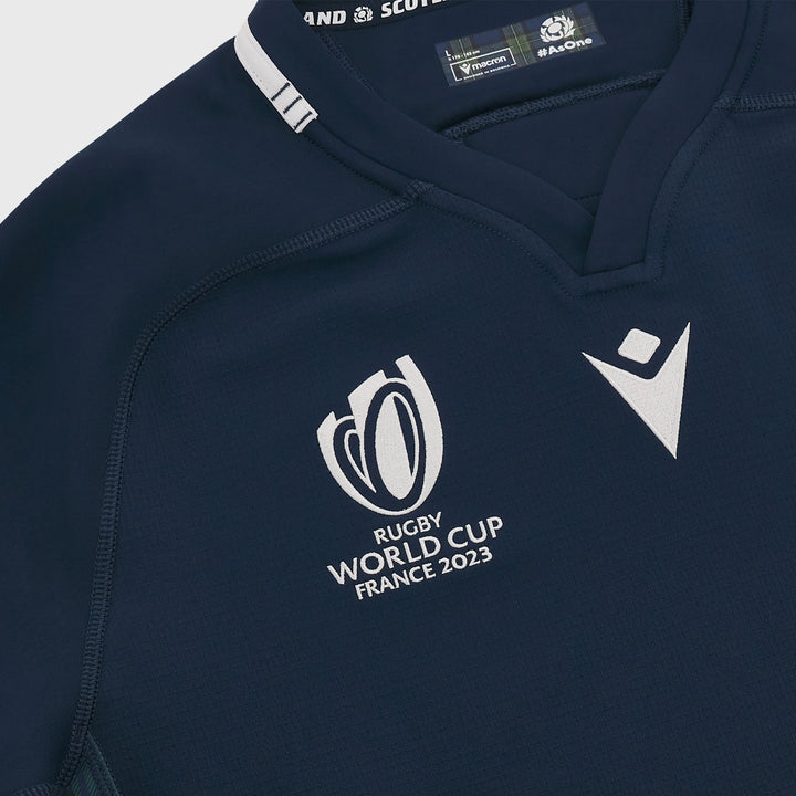 Macron Scotland Rugby World Cup 2023 Special Edition Boxed Men's Home Bodyfit Shirt - Rugbystuff.com
