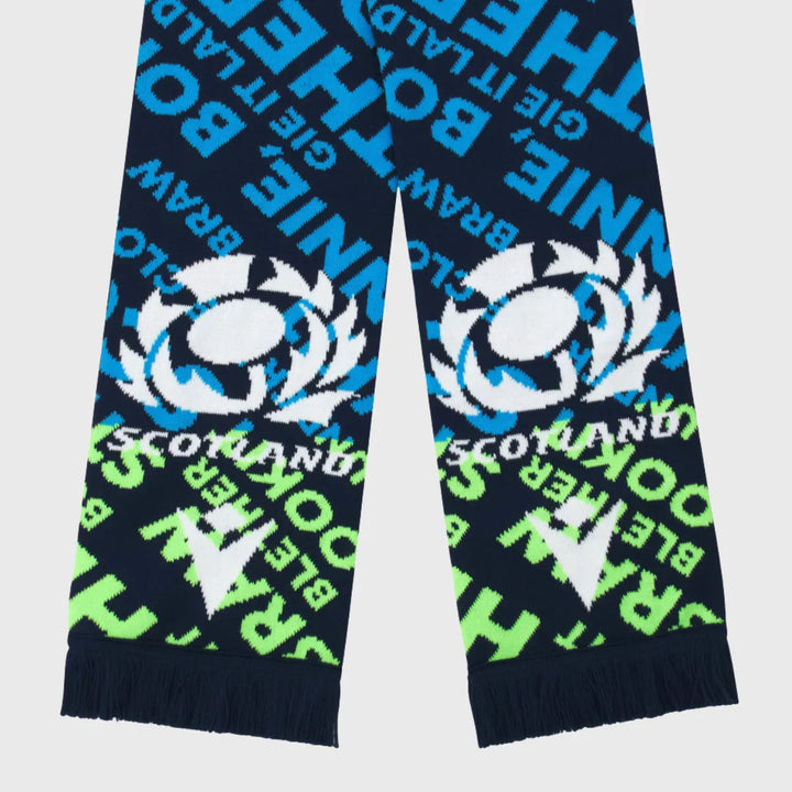 Macron Scotland Rugby Words Scarf Navy 2025/26 - Rugbystuff.com