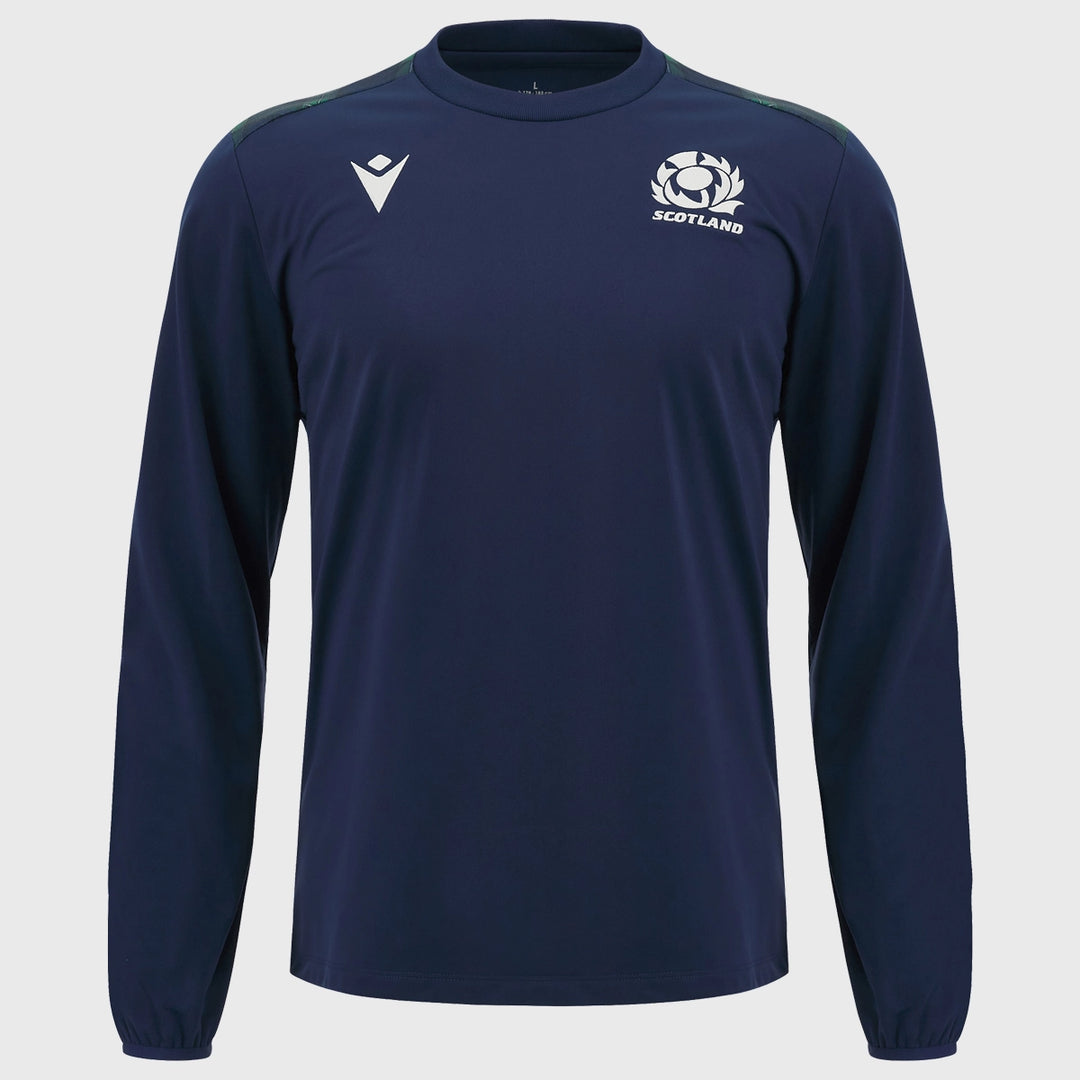 Macron Scotland Rugby Men's Crew Sweatshirt Blurple/Tartan - Rugbystuff.com