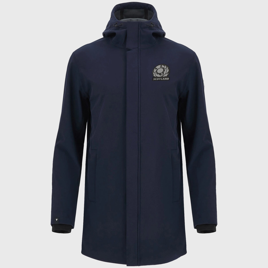 Macron Scotland Rugby Men's Livigno Athleisure Jacket Navy - Rugbystuff.com