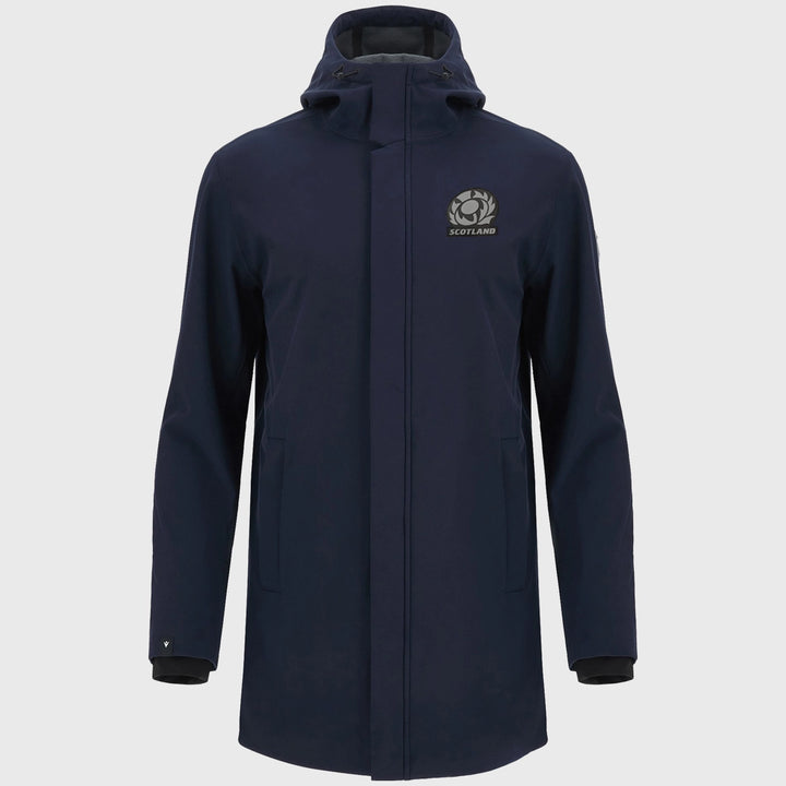 Macron Scotland Rugby Men's Livigno Athleisure Jacket Navy - Rugbystuff.com