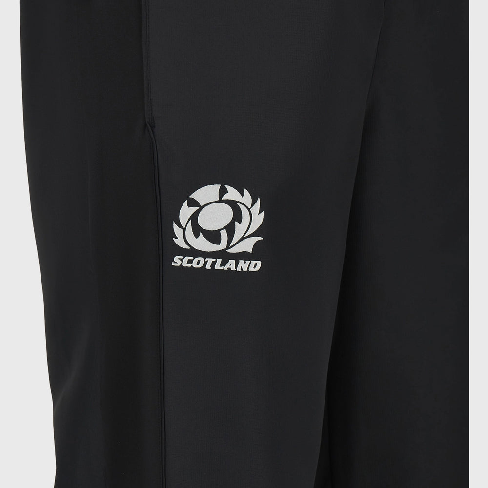 Macron Scotland Rugby Kid's Travel Track Pants Black/Tartan - Rugbystuff.com