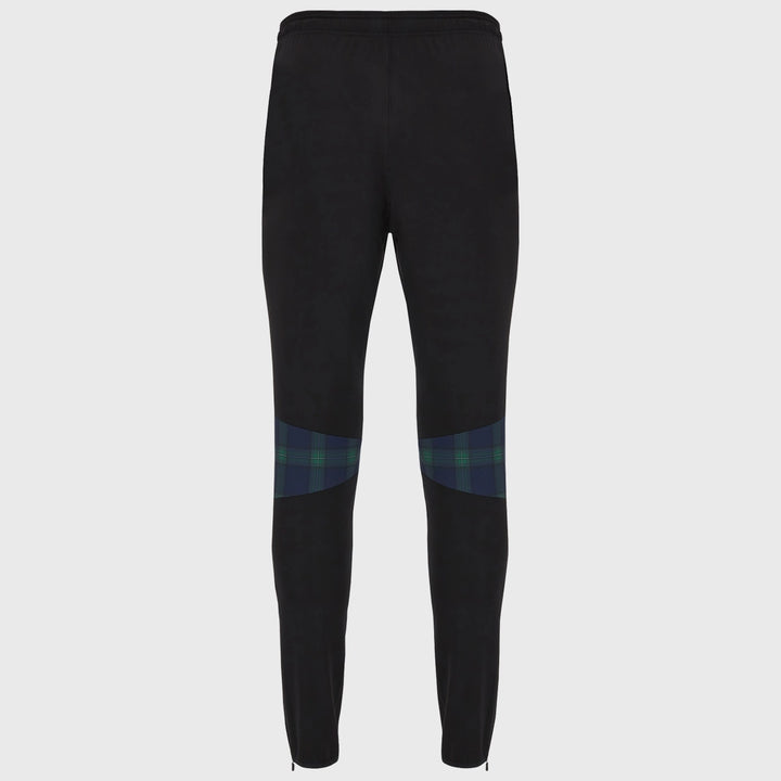 Macron Scotland Rugby Kid's Fitted Track Pants Black/Tartan - Rugbystuff.com