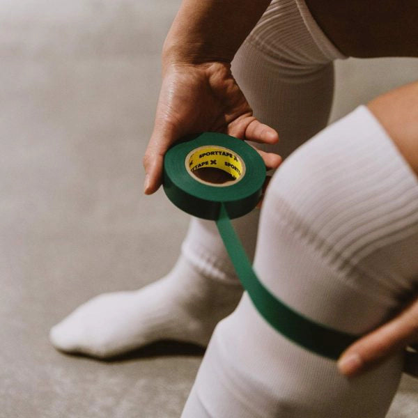 SportTape 1.9cm x 20m Sock Tape Green - Rugbystuff.com