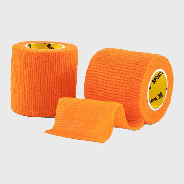 SportTape 5cm x 4.5m Sock Wrap Orange - Rugbystuff.com