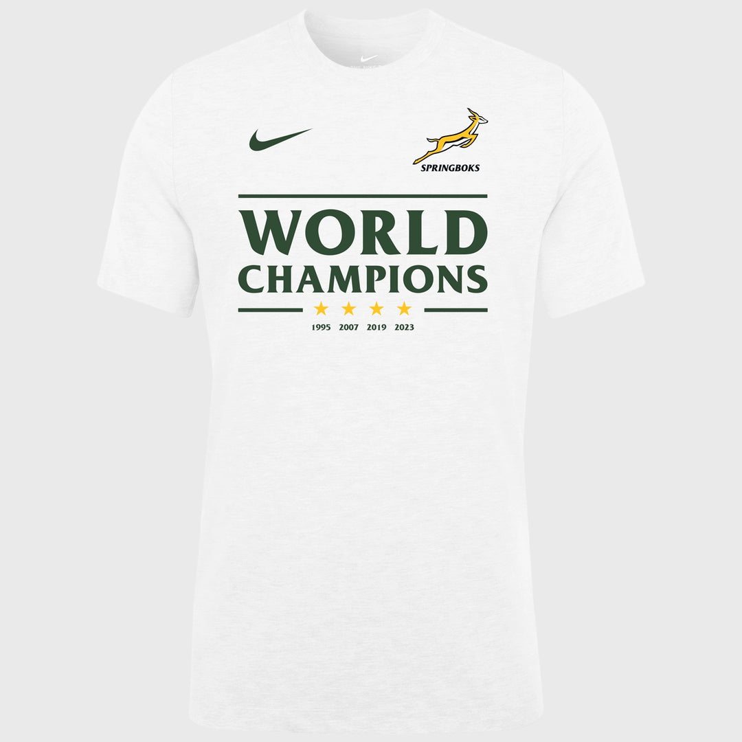 Nike Springboks Men's Rugby World Cup 2023 Winners Tee White - Rugbystuff.com