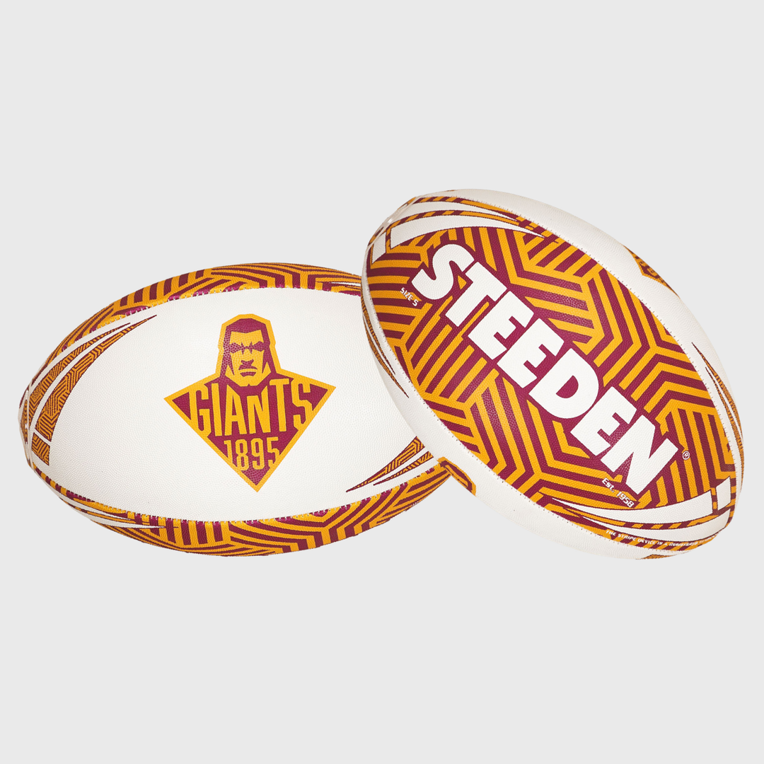 Steeden Huddersfield Giants Geo Supporters Rugby Ball - Rugbystuff.com