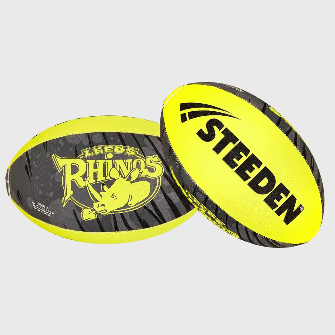 Steeden Leeds Rhinos Away Supporters Rugby Ball - Rugbystuff.com
