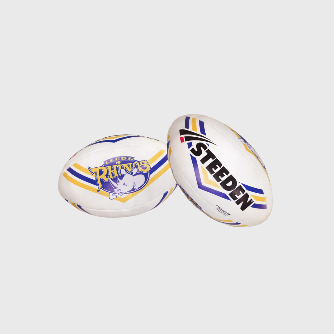Steeden Leeds Rhinos Chevron Supporters Sponge Mini Rugby Ball - Rugbystuff.com