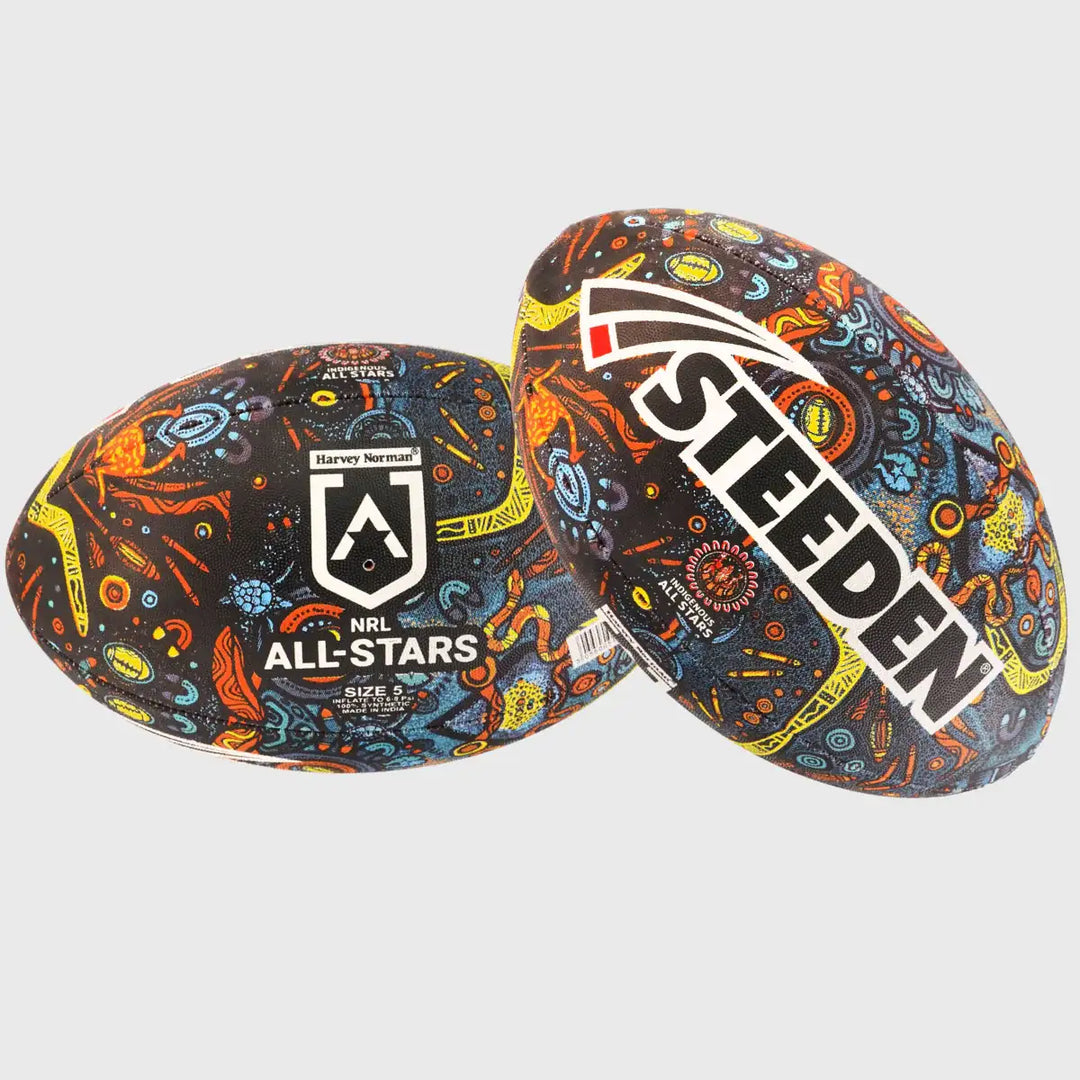 Steeden Indigenous All Stars NRL Supporters Rugby Ball – Rugbystuff.com