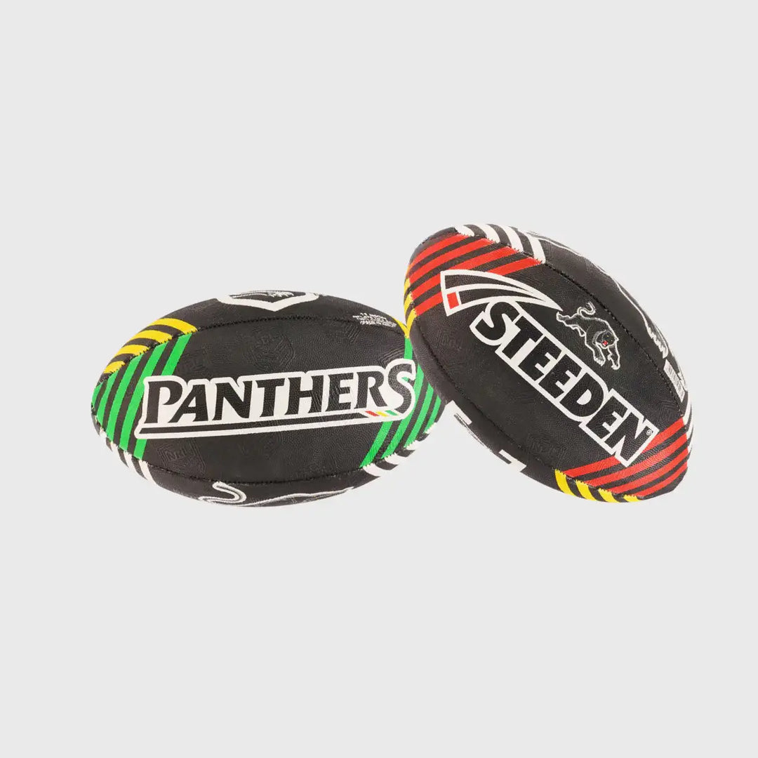 Steeden Panthers NRL Supporters 11" Midi Rugby Ball - Rugbystuff.com