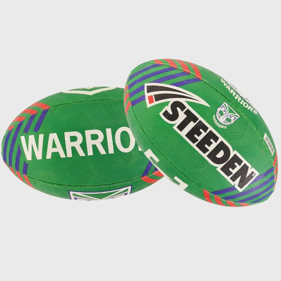 Steeden NZ Warriors NRL Supporters Rugby Ball - Rugbystuff.com