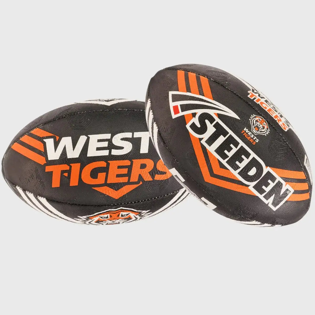 Steeden Wests Tigers NRL Supporters Rugby Ball - Rugbystuff.com