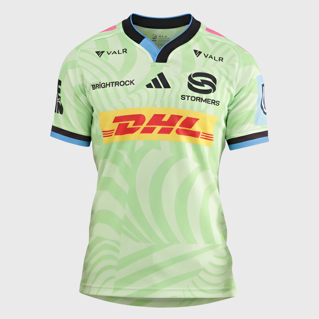 Stormers Away Rugby Shirt on grey background