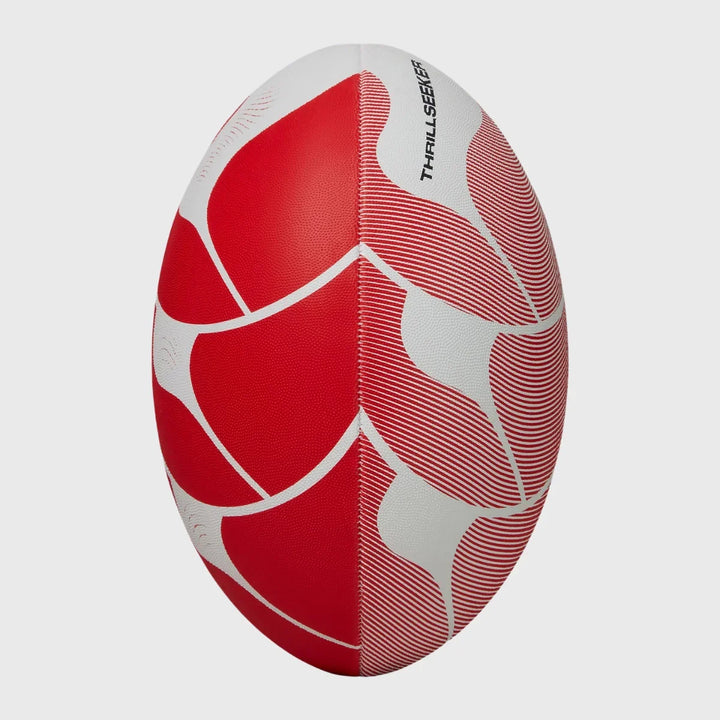 Canterbury Thrillseeker Rugby Ball White/Red - Rugbystuff.com
