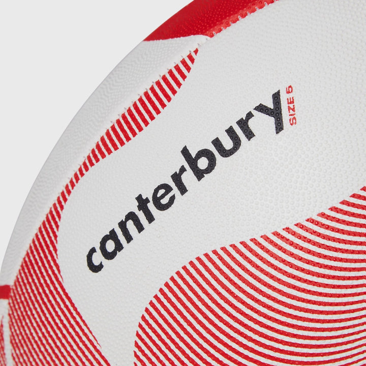 Canterbury Thrillseeker Rugby Ball White/Red - Rugbystuff.com