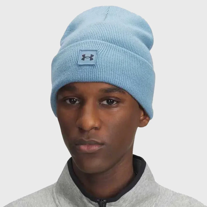 Under Armour Halftime Cuff Beanie Hat Blue Smoke - Rugbystuff.com