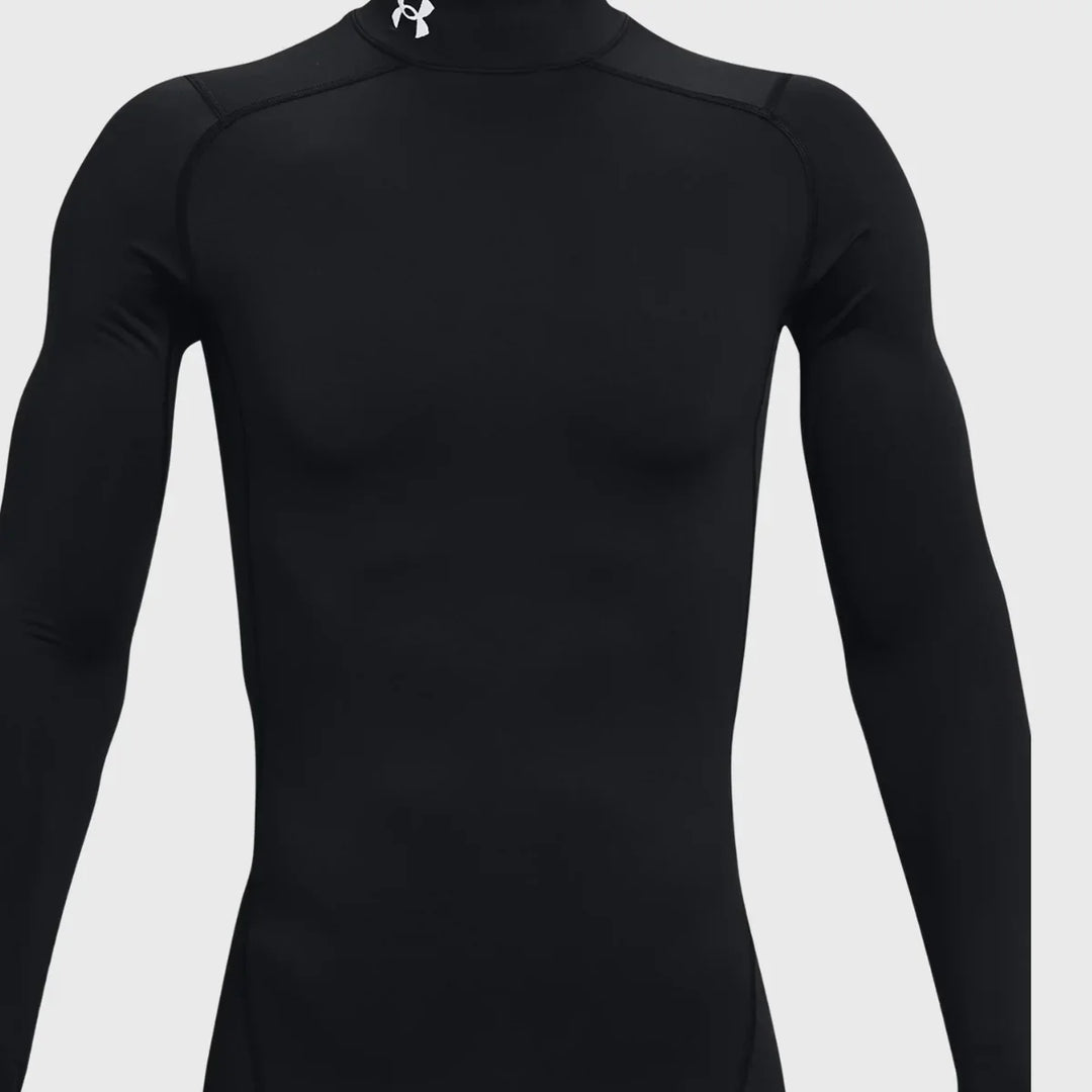 Under Armour ColdGear Men's Compression Mock Long Sleeve Black - Rugbystuff.com
