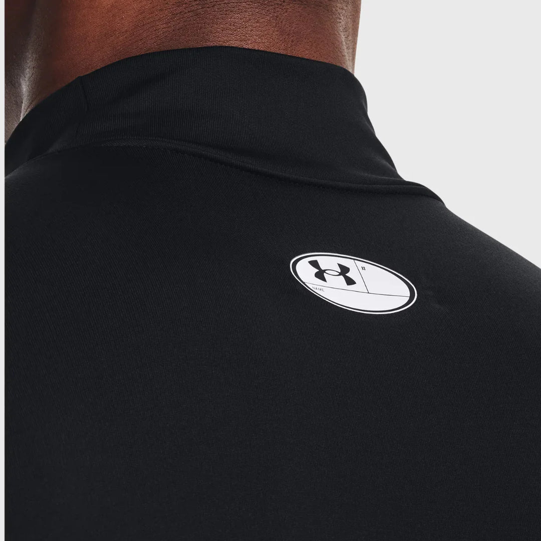 Under Armour ColdGear Men's Compression Mock Long Sleeve Black - Rugbystuff.com
