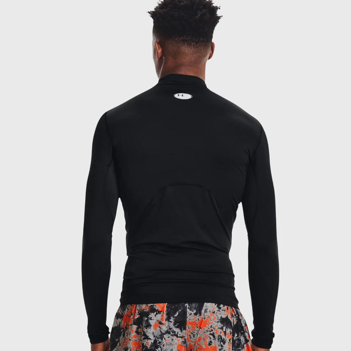 Under Armour ColdGear Men's Compression Mock Long Sleeve Black - Rugbystuff.com