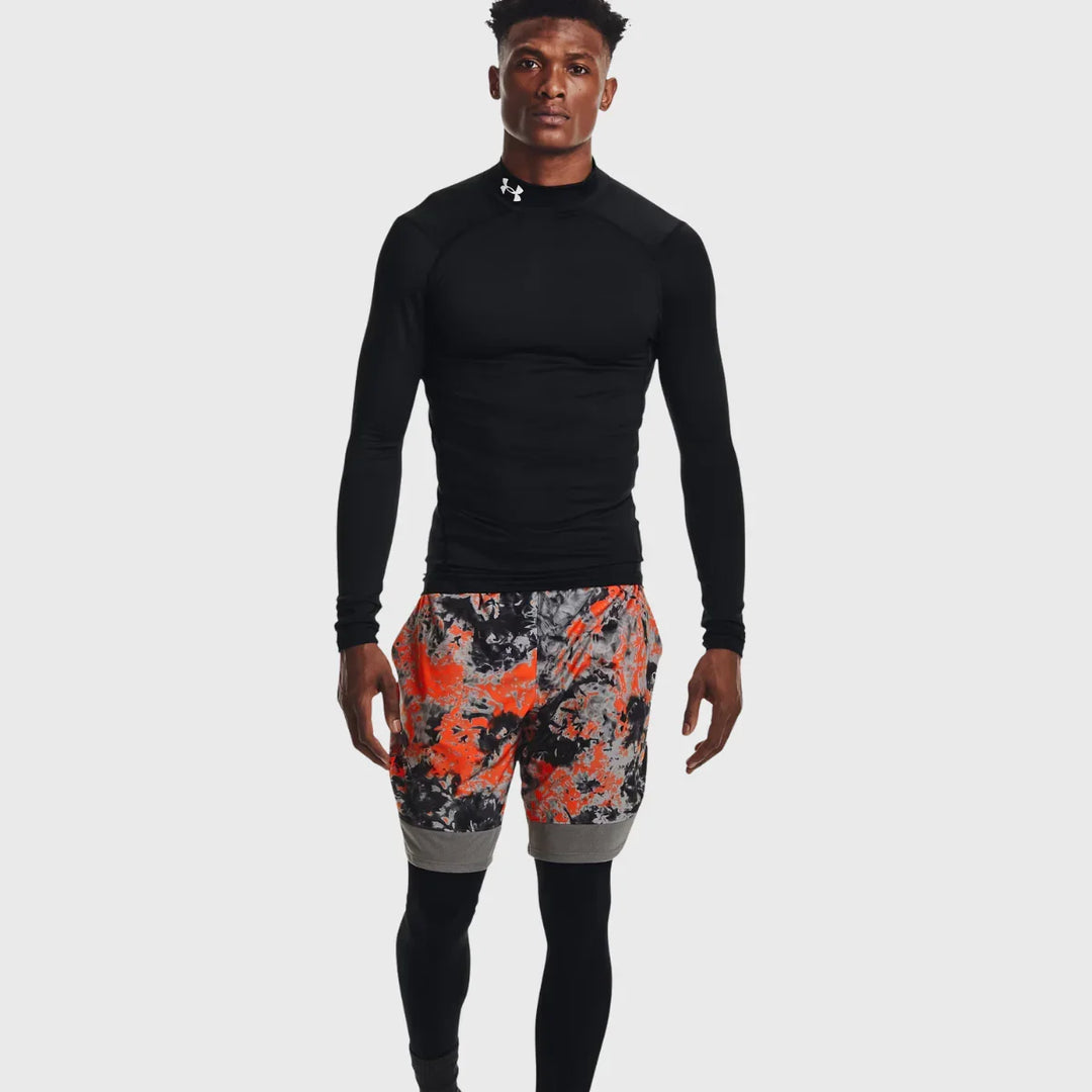 Under Armour ColdGear Men's Compression Mock Long Sleeve Black - Rugbystuff.com