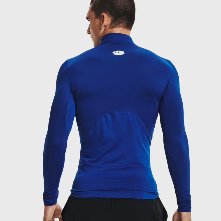 Under Armour ColdGear Men's Compression Mock Long Sleeve Royal - Rugbystuff.com