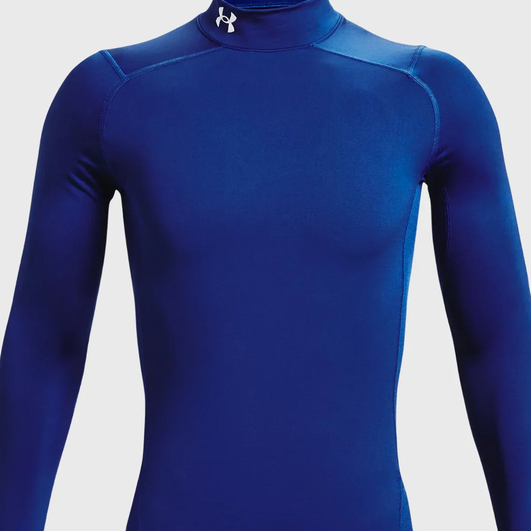 Under Armour ColdGear Men's Compression Mock Long Sleeve Royal - Rugbystuff.com