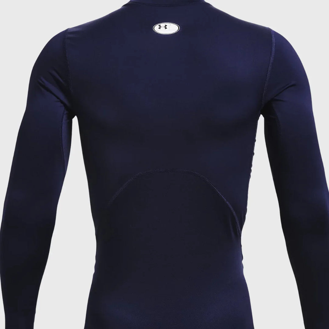 Under Armour ColdGear Men's Compression Mock Long Sleeve Navy - Rugbystuff.com