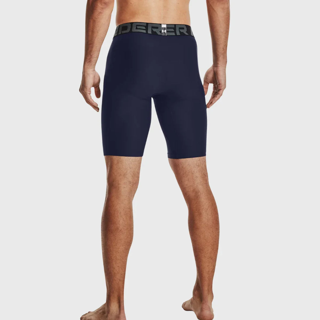 Under Armour HeatGear Men's 6" Compression Shorts Navy - Rugbystuff.com