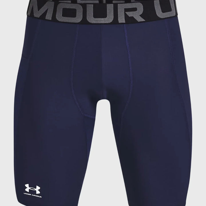 Under Armour HeatGear Men's 6" Compression Shorts Navy - Rugbystuff.com