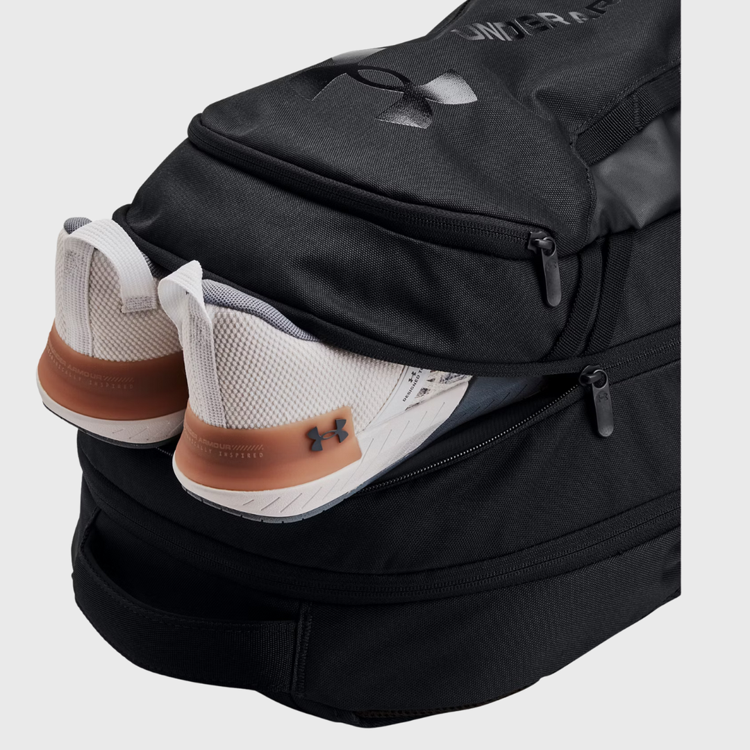 Under Armour Hustle 6.0 Backpack Black/Black - Rugbystuff.com