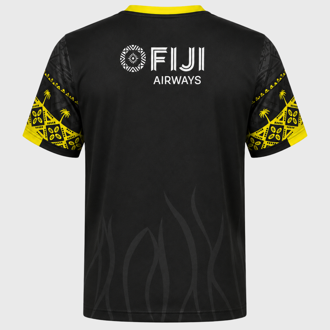 Umbro Fiji Pre-Match Tee Black/Lime 2026/27