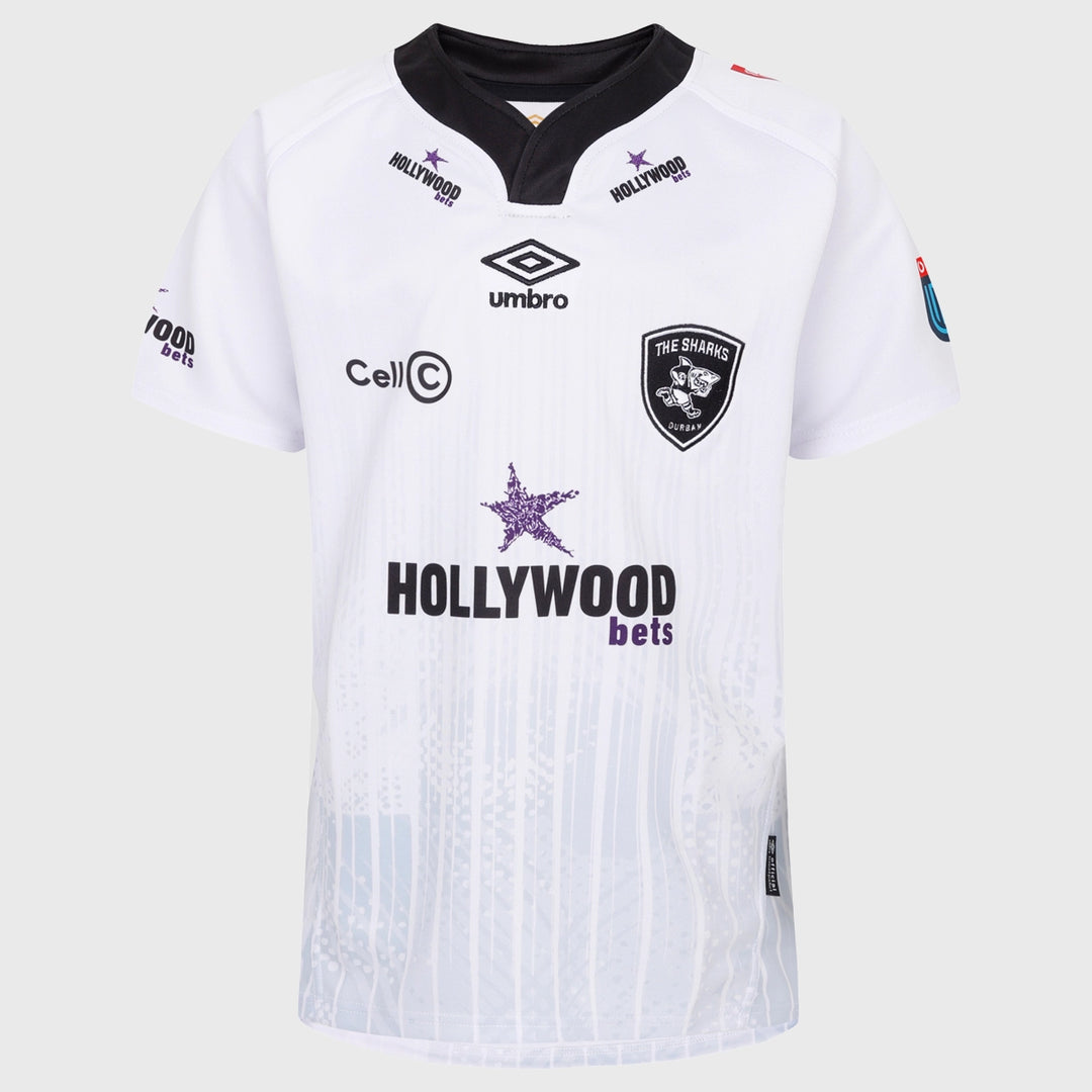 Umbro Hollywoodbets Sharks Kid's Away Replica Rugby Shirt 2023/24 - Rugbystuff.com